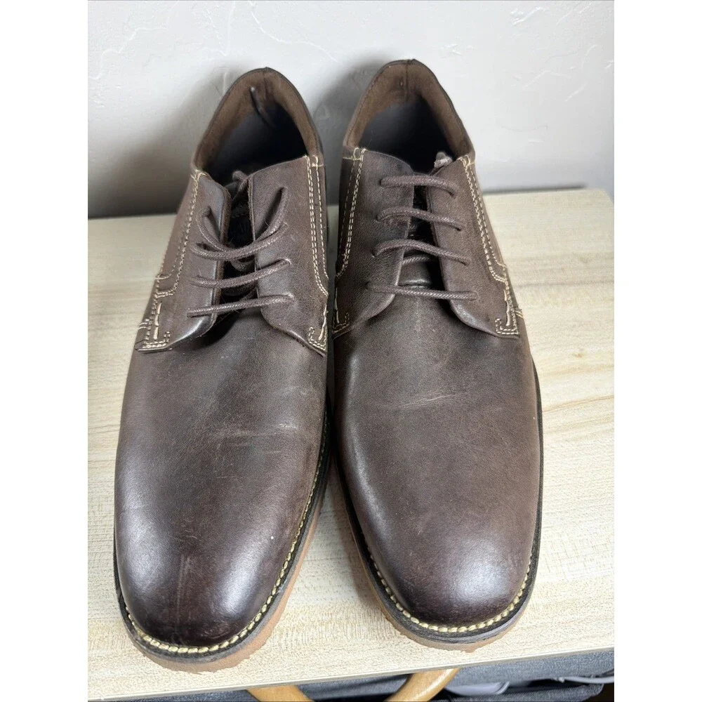 Steve Madden Men P-Lavar Brown Leather Lace Up Oxford Sz 9 Casual Business NEW